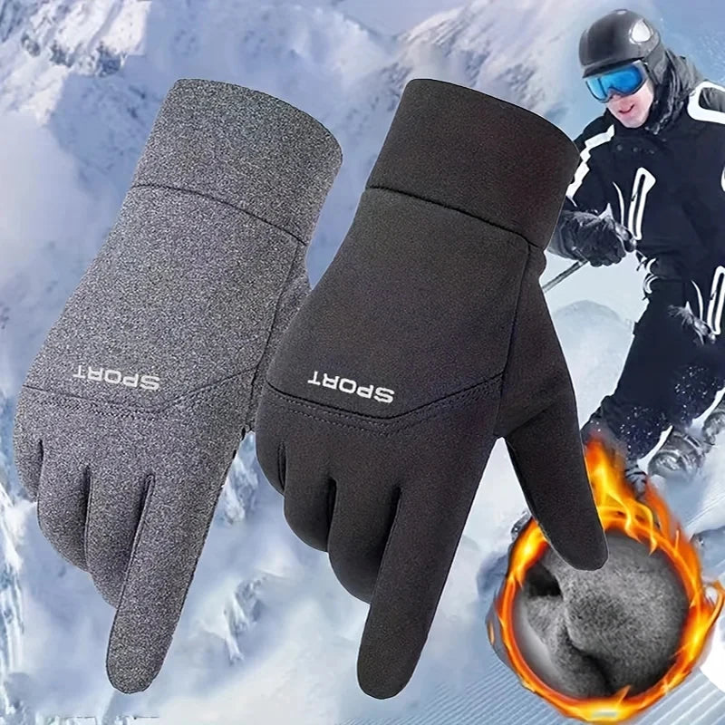 2025 High Quality Winter Men's and Women's Warm Gloves Plush Outdoor Sports Windproof and Cold proof Bicycle Gloves