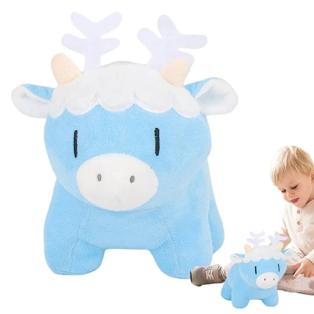 Stuffed Cow Plush Cartoon Cow Chick Plush Doll Stuffed Animal Cute Sensory Fidget Stuffed Animals Soft Plushie Doll Toy For