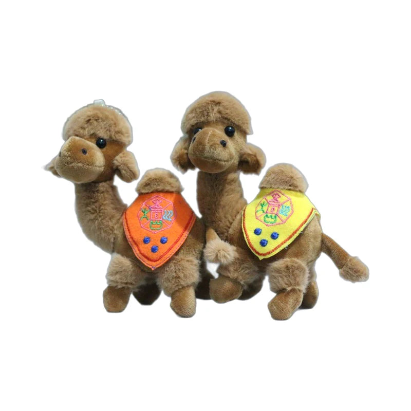 Cute Camel Pendant Plush Toy Cartoon Dunhuang Desert Little Camel Pendant Soft Stuffed Doll Keychain Backpack Car Key Ring Decor