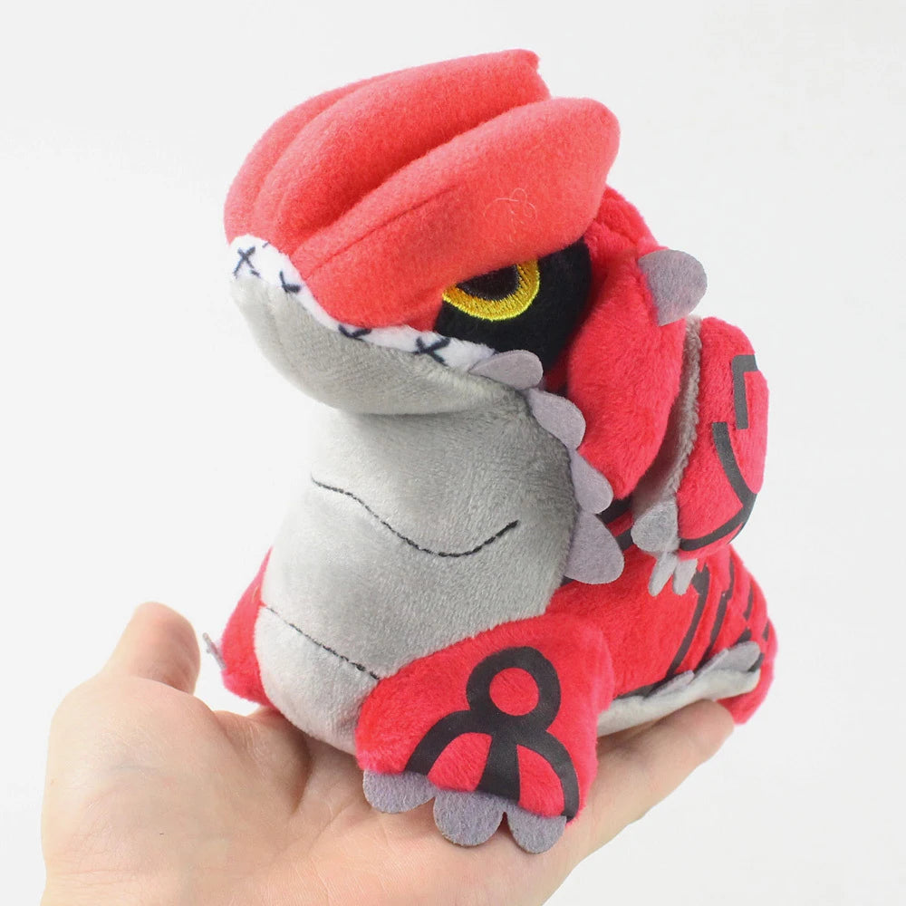 Pokemon Groudon Plush Doll Cartoon Japan Anime Red Elf Plush Toys Soft Stuffed Kawaii Dinosaur Doll Birthday Gift For Kids