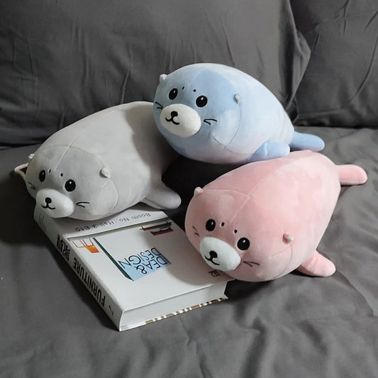 50cm-90cm Cute Seal Plush Toy Soft Sea World Animal Soft Stuffed Sea Lion Plush Doll Sleeping Pillow Children Birthday Gift