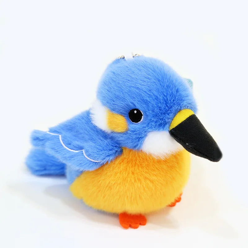 Cartoon Birds Plush Pendant Keychain Anime Cute Girl Kawaii Room Decor Holiday Gifts Toys Penguin Parrot Nest Plush Keyrings