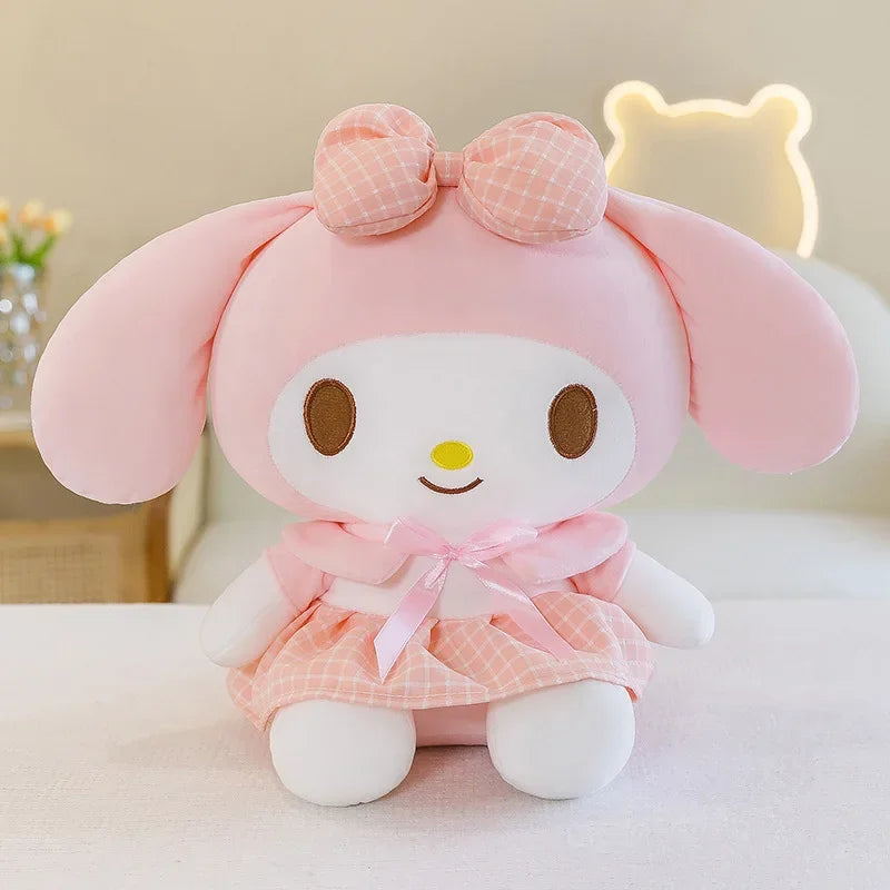 Sanrio Asli Anime Boneka Kuromi Doll Toy Mainan Mewah 25/38Cm PlusH Doll Lembut Menenangkan Gadis Boneka Mainan Hadiah Anak-anak