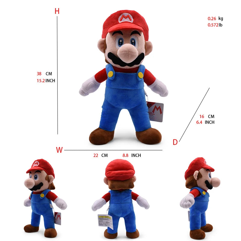 41 Styles Mario Stuffed Plush Toys Princess Peach Toadette Bowser JR Luigi Yoshi Waluigi Wario Anime Cartoon Peluche Dolls