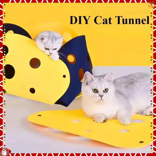 Pet Toy Cat Tunnel Can Be Spliced Paper Scratching Maze Drill Hole Cat Drill Channel Sleep and Play Together From The Hi