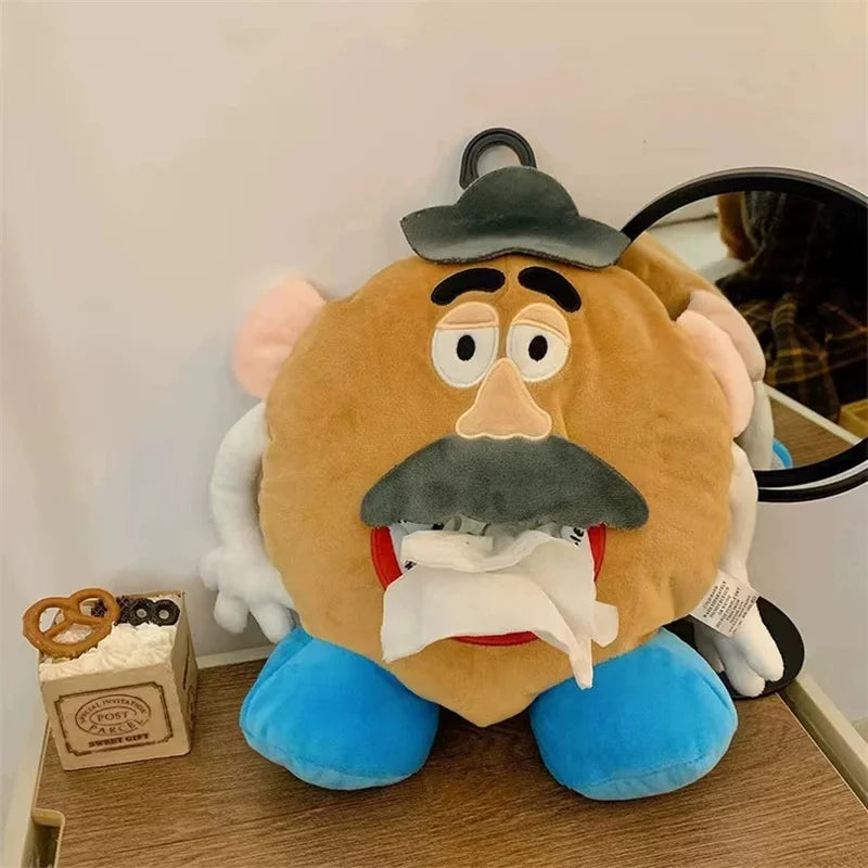 Cute Mr Potato Head Tissue Bag Cover Lovely Stuffed Anime Plush Car Tissue Cover Living Room Bedroom Tissue Cover Home Decor