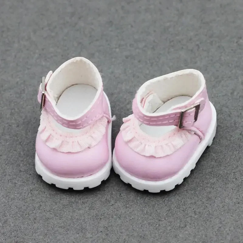 For LABUBU V1 V2 Leather Shoes Suitable for 17cm Cotton Dolls Shoes Boots Toys Casual Sports Shoes Dolls Accessories