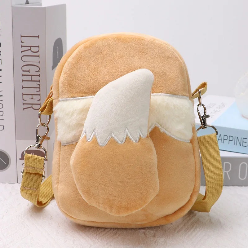 Pokemon Plush Toys Crossbody Bag Cute Gengar Rowlet Pikachu Lucario Eevee Mimikyu Fashion Mobile Phone Bag  Peluche Dolls Gifts