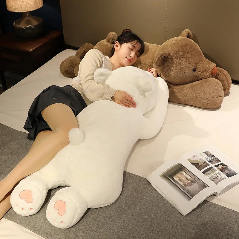 Cute Giant Long Panda Bear Plush Lie Prone Posture Stuffed Animal Doll Toy Pillow Cartoon Kawaii Dolls Girls Kids Gifts