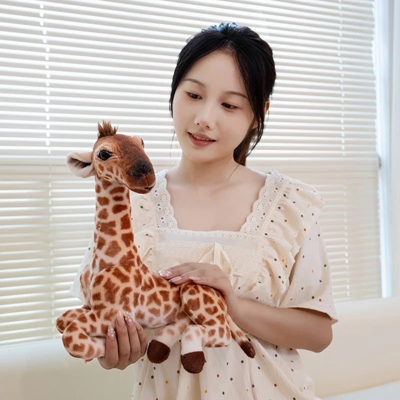 25/30cm Plush Pillow Stuffed Doll Lovely Real Life Giraffe Christmas Gift Kawaii Room Decoration Big Size