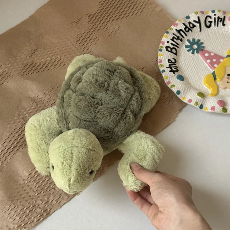 Kawaii Green Tortoise Plush Toys Cute Soft Sea Turtle Stuffed Animal Pillow Baby Appease Doll Birthday Gifts for Kids Girls