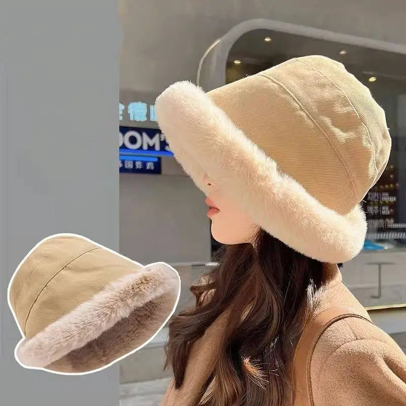 Mongolian Hat WOMEN'S Autumn and Winter Windproof Warm Hat Northern Ethnic Style Thick Plush Warm Fisherman Ear Protection Basin