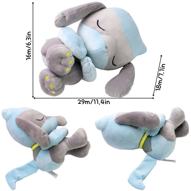 New Pokemon Sleep Cubone Chikorita Lucario Soft Plush Pilows Kawaii Anime Scorbunny Slowpoke Stuffed Animals Peluche Dolls Gift