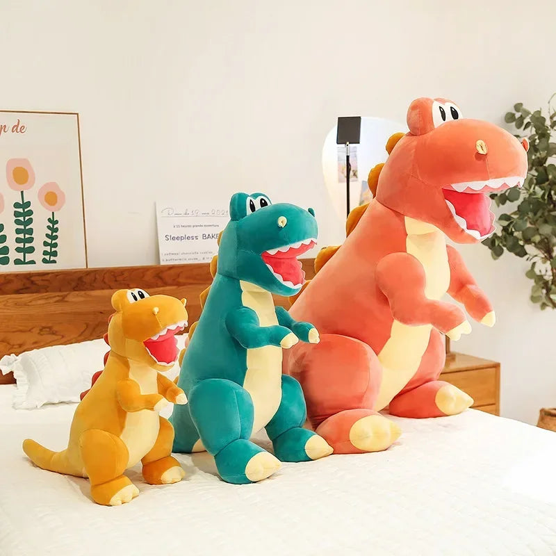 Tyrannosaurus Doll Toys Cute Miniso Cartoon Tyrannosaurus Rex Doll Plush Toys Girls Bed With Sleep Doll Cute Home Decoration