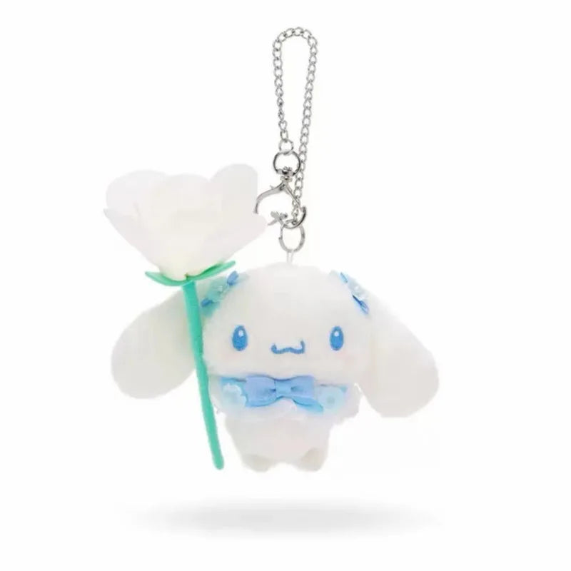 Sanrio Elf Fantasia Series Jade Guigou Melody Kuromi Pudding Dog Kt Cat Plush Pendant Gift Cute Peripheral Key Chain Holiday