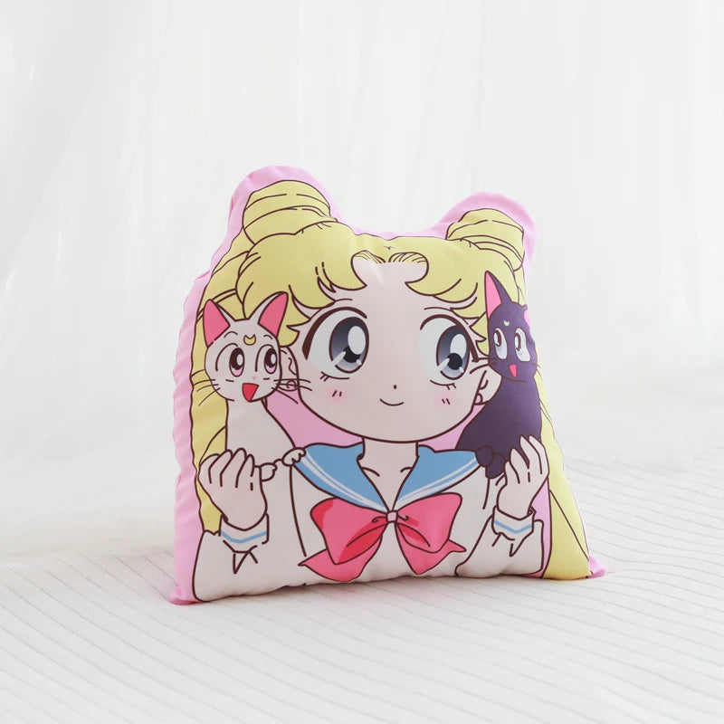 Anime Sailor Moon Plush Pillows Cartoon Image Printed Stuffed Kawaii Room Decor Girlish Sofa Cushion Exquisite Gift For Girls