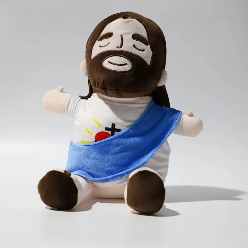 Breath Jesus Soothes Plush Toy for Boys Soft Soothing Jesus Plushies Comforting Jesus Heart Toy Girls Easter Christmas Gifts