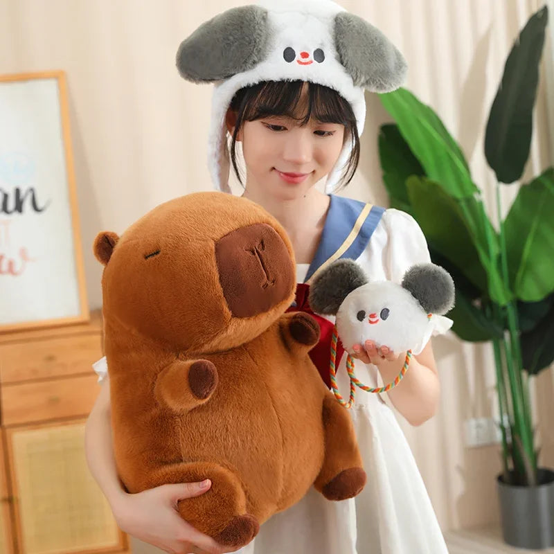 Hot Sale Cartoon Capybara Plush Toy Simulation Capibara Cosplay Rabbit Dinosaur Dog Frog Decor Bubble Stuffed Animals