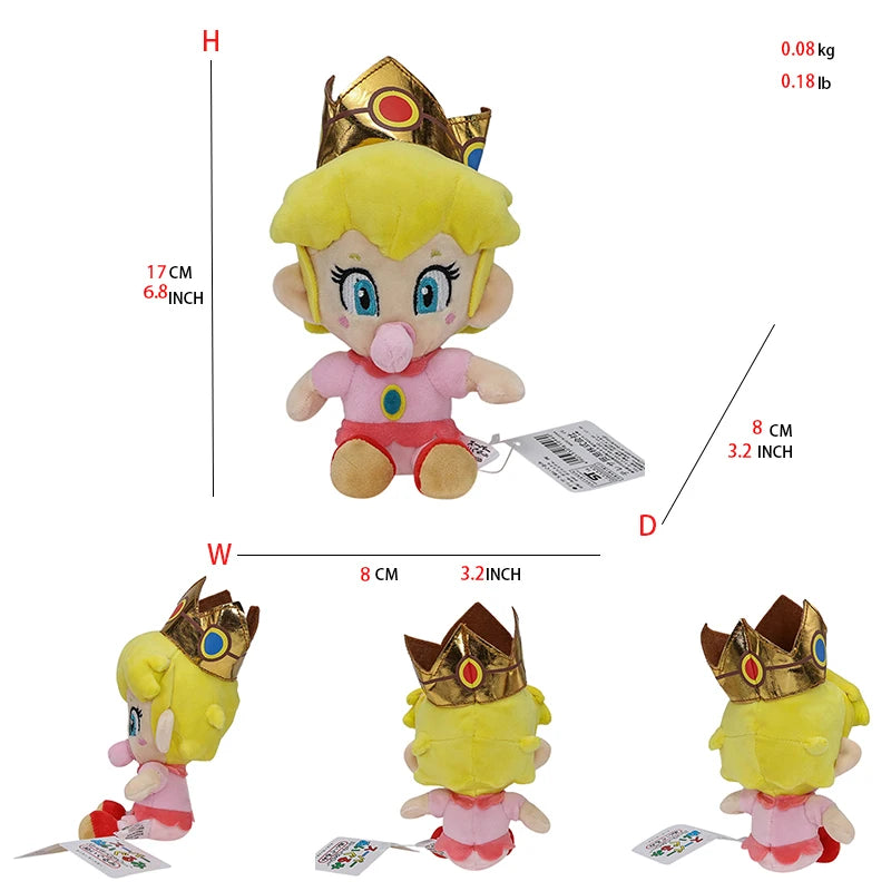 7 Styles Mario Bros Plush Toys Princess Peach Daisy Rosalina Luigi Doll Anime Figures Baby Cartoon Classic Game Gift