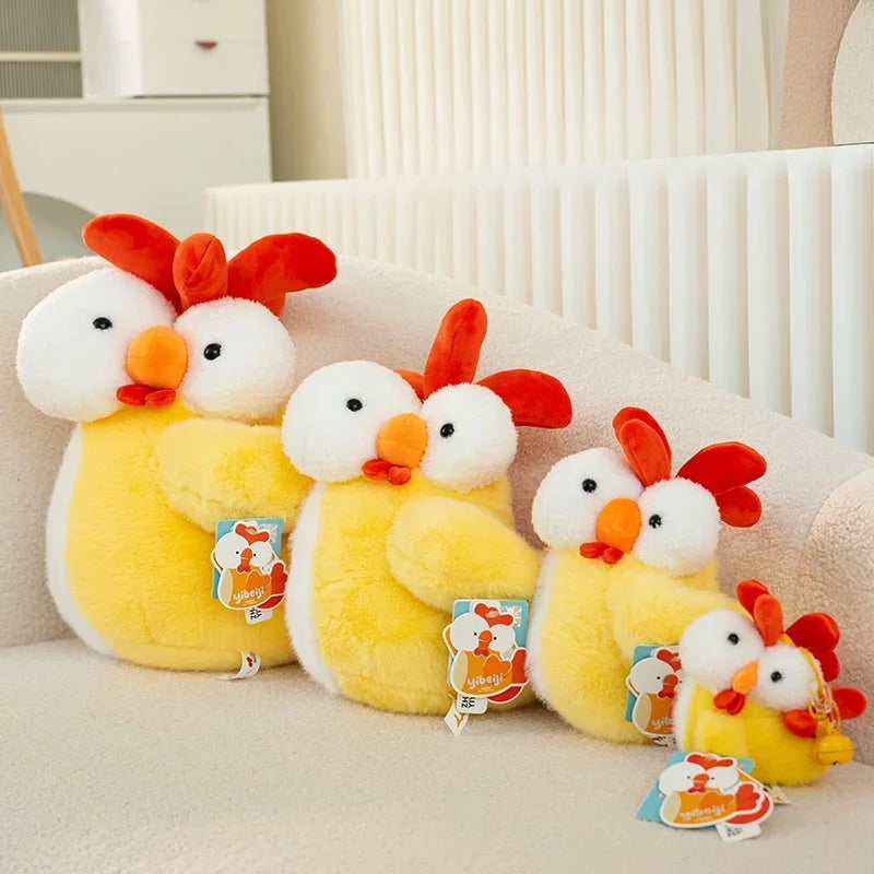 Funny Chicken Plush Toys Pendant Pillow Soft Simulation Cute Plushie Dolls Neck Pillow Stuffed Animal Boys Girls Festival Gifts