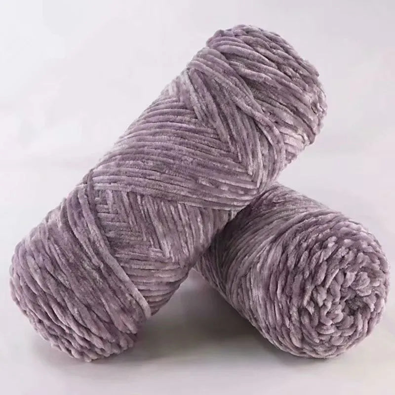 DIY 100% Polyester  Velvet Yarn Amigurumi Accessories Dolphin Baby Plush Yarn Soft Chenille Yarn for Knitting  1 Skein 100g 130M