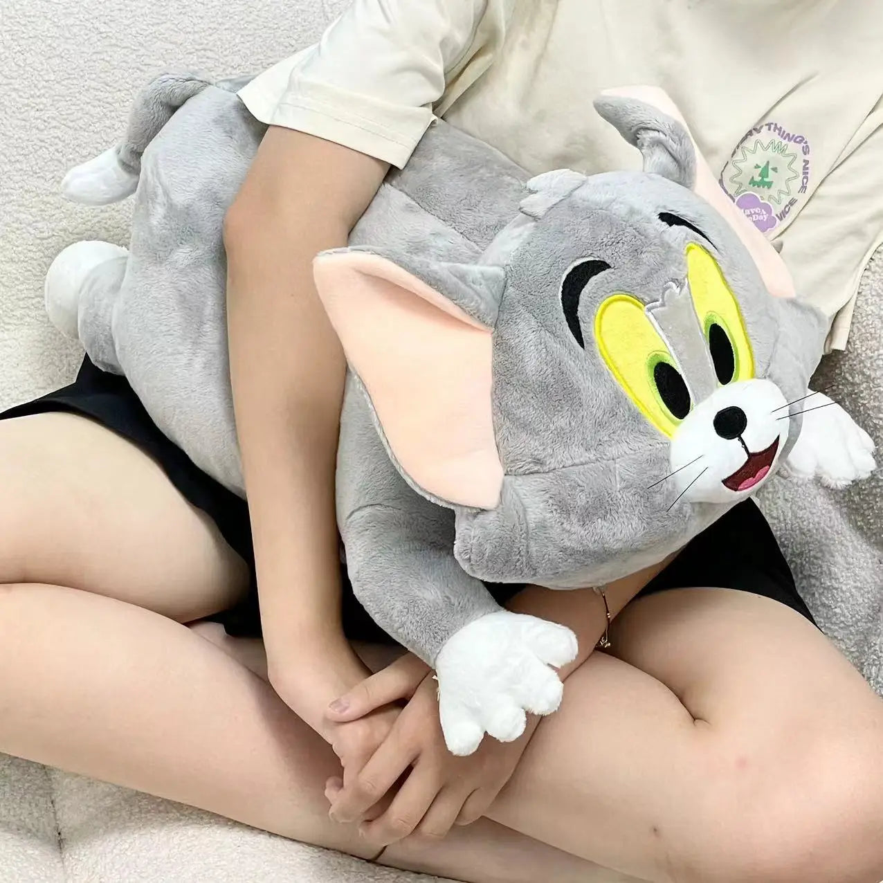 HQ Tom And Jerry Plush Toy Cartoon Movie Cat Tuffy Nibbles Mouse Tom Plushies Stuffed Tom And Jerry Pillow Blanket Kid Gift