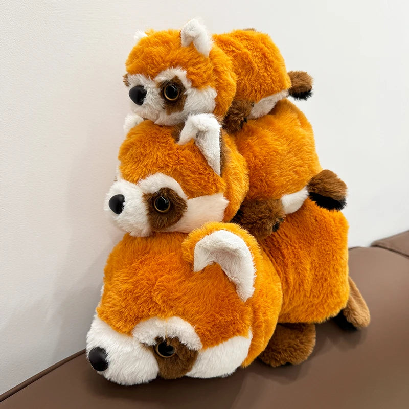 Cute Flip Panda Toys Kawaii Animals Red Raccoon Plush Dolls 2-in-1 Flip Change Cat Capibara Soft Pillows Graduation  Gifts