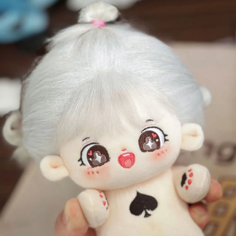 20cm Kawaii Plush Cotton Doll Idol Stuffed Super Star Figure Dolls No Attribute Fat Body Crying Doll Can Change Clothes Gift