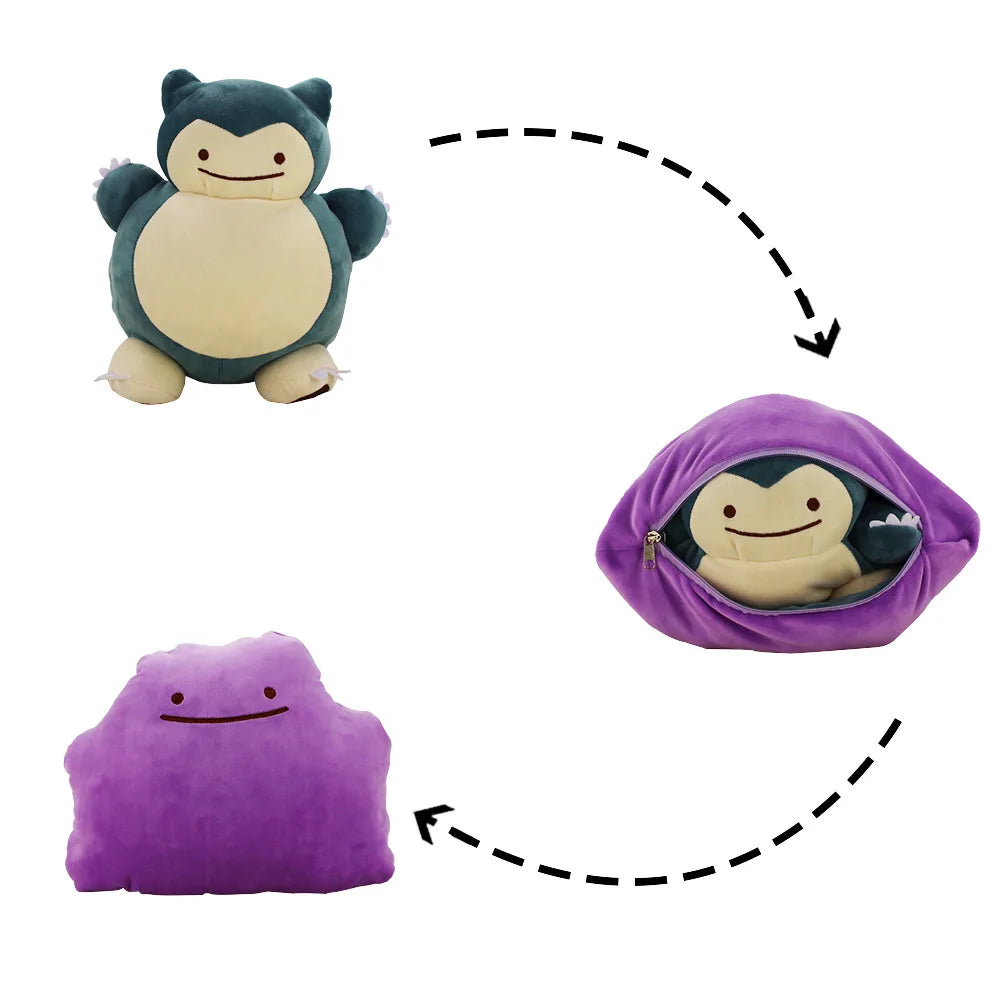 Pokemon 30CM Elastic Bukabi Beast Plush Pillow Deformation Pillow Pocket Monster Series Plush Toy Children's Gift Series Gifts