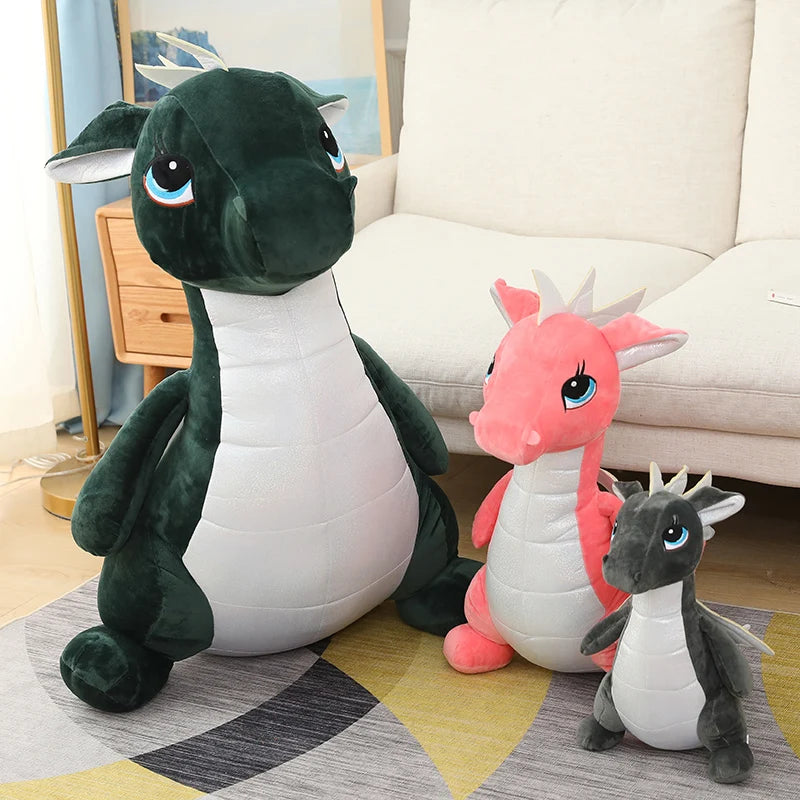 40/60/80cm Kawaii Dinosaur Plush Doll Stuffed Dino Toy Kids Huggable Animal Dragon Plush Pillows Cartoon Gift for Kids