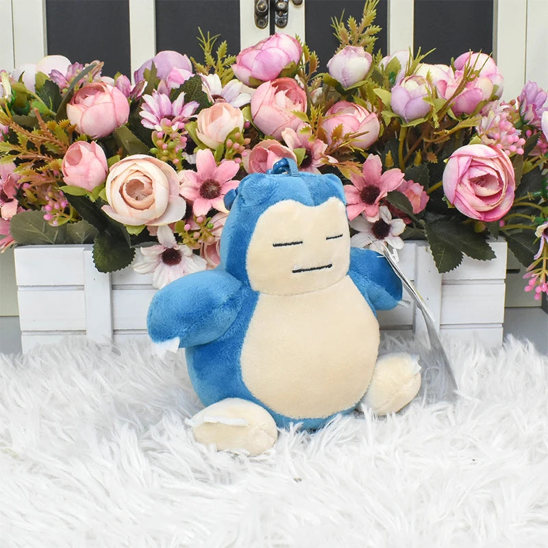 Pokemon Pikachu Snorlax Psyduck Plush Toys Keychain Cute Anime Charmander Stuffed Animals Peluche Dolls Birthday Gifts Kids