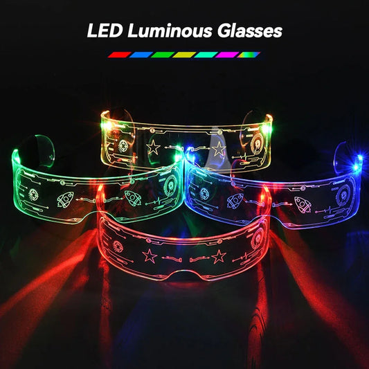 LED Luminous Glasses Sparkling Glasses Party for Labubu Doll Toy Decoration (no doll)