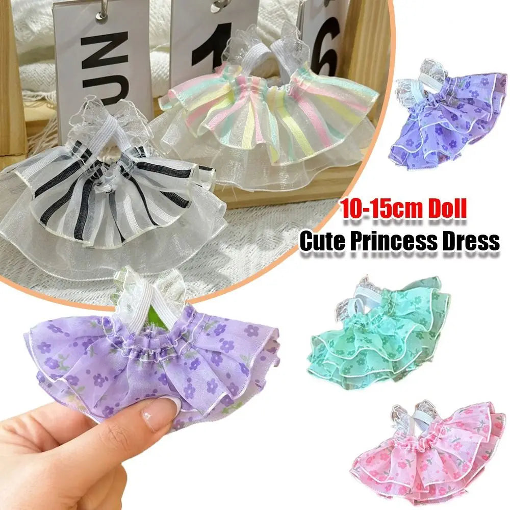 Fashion Handmade Cotton Doll Clothes Cos Gift Doll Accessories Doll Princess Dress DIY Plush Dolls Clothes for 10-15cm Doll