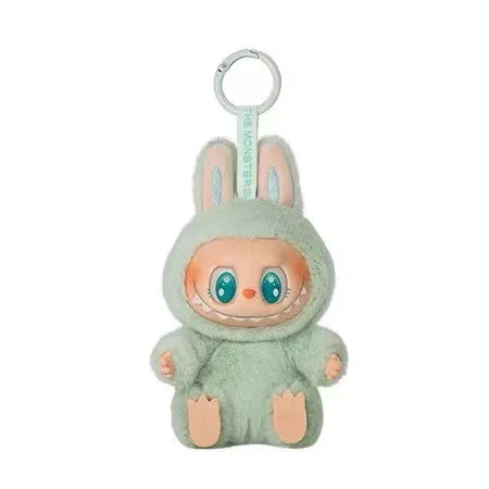 1:1 Replica Labubu 2nd  Generation Rubble Sitting Party Vinyl Plush Pendant Bag Keychain Doll Collection Decoration Collectible