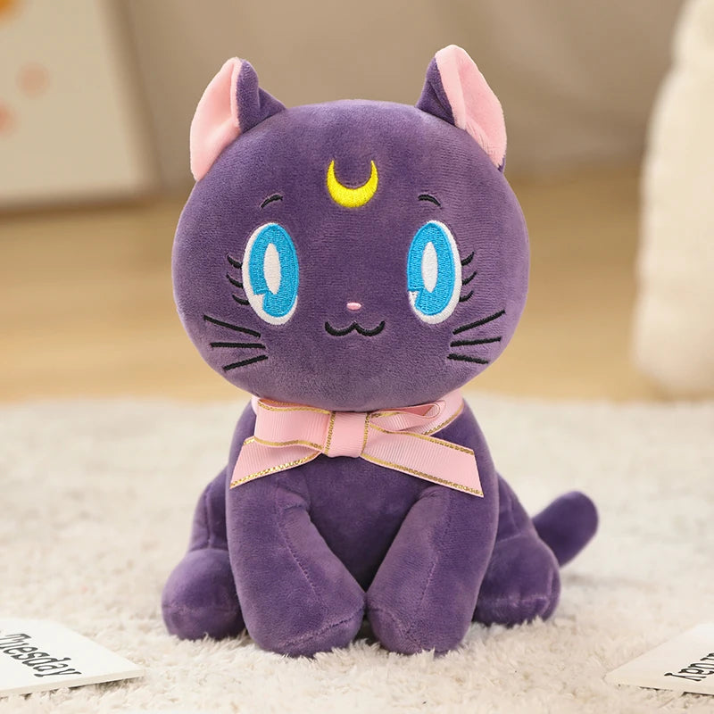 25Cm Kawaii Sailor Moon Plush Toys Tsukino Usagi Moon Cat Moon Hare Girly Heart Chibiusas Stuffed Anime Dolls Kid Gifts