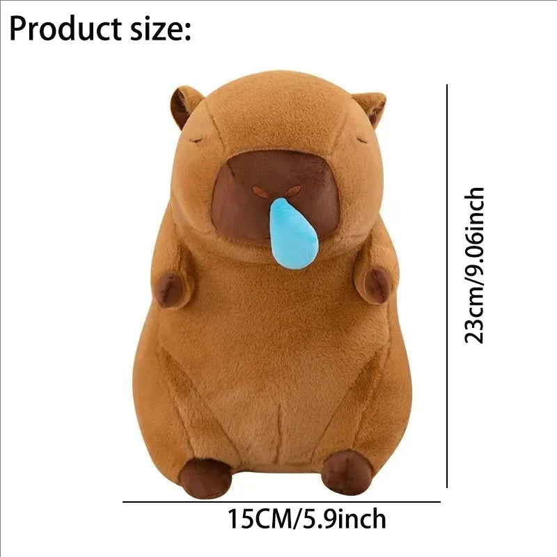 Cute Capybara Plush Toy with Stretchable Snot K Simulation Animal Plush Plush Toy Doll Children's Gift Turtle Capybara Fruit Dol