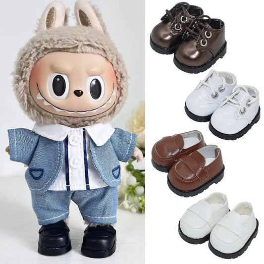 For LABUBU Leather Shoes Suitable for 17cm Cotton Dolls Shoes Boots Toys Casual Sports Shoes Dolls Accessories DIY Doll Toys