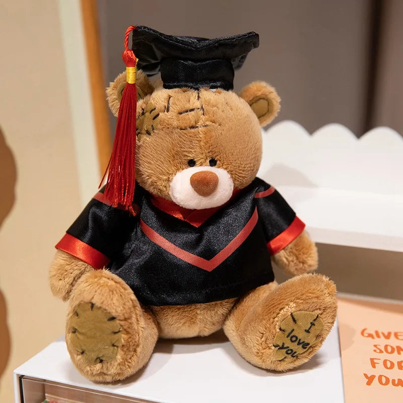 Cute Doctor's Clothing Bear Doll Graduation Patch Bear Plush Doll Stuffed Plush Toy For Birthday Graduate Gifts For Student Kids