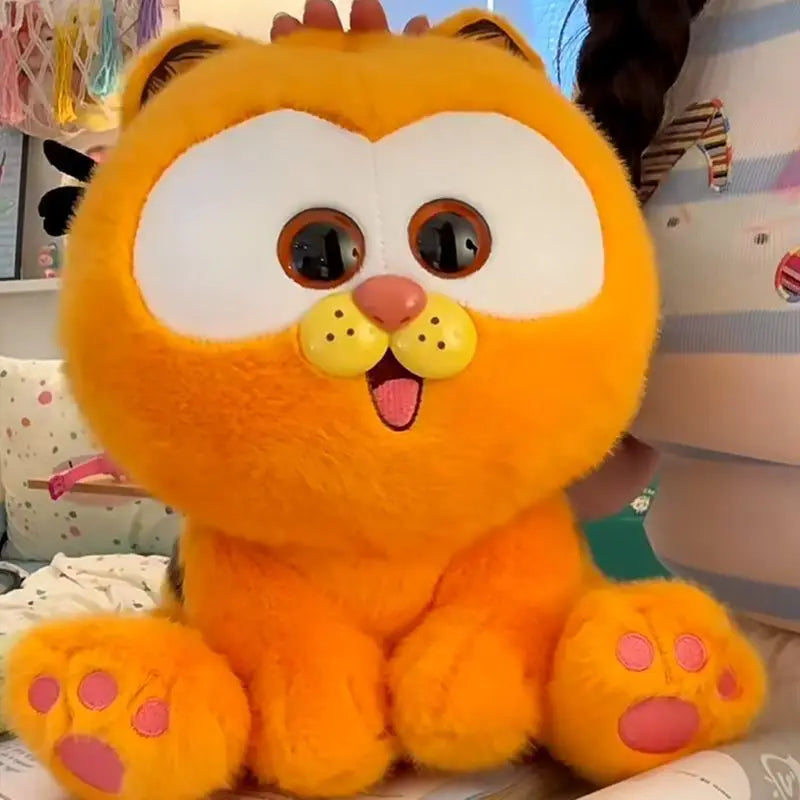 MINISO Garfield Cute Fat Cat Stuffed Doll Kawaii Soft Animal Garfield Kittens Plush Toy Kawaii Kid Accompanying Sleep Xmas Gift