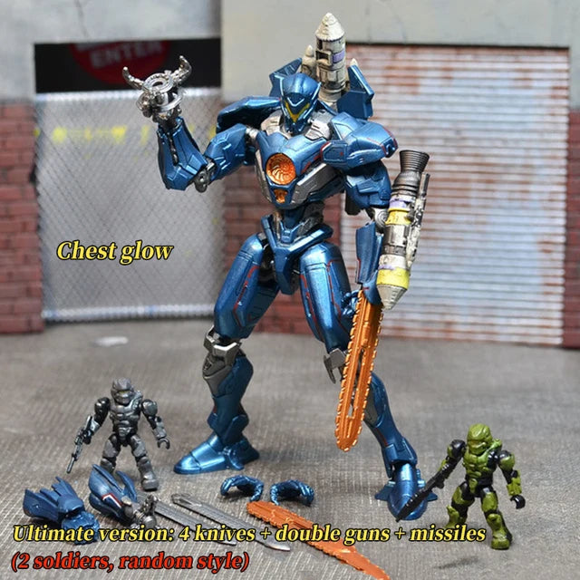 2024 New Hot Pacific Rim Mecha Model Striker Eureka Gipsy Danger Mech Action Figure Movable Joints With Led Light Toy Boys Gifts