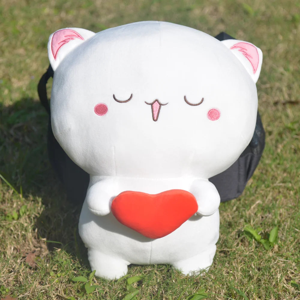 TreasuringU Lovely Cat Plush Dolls Kawaii Cartoon Cat with Love Heart Stuffed Toys Pillows Children Christmas Birthday Gifts