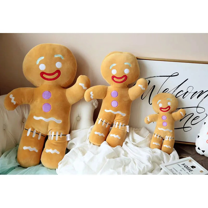 Gingerbread Man Plush Toy Baby Appease Doll Biscuits Man Pillow Car Seat Cushion Reindeer Home Decor Toy Children Christmas Gift