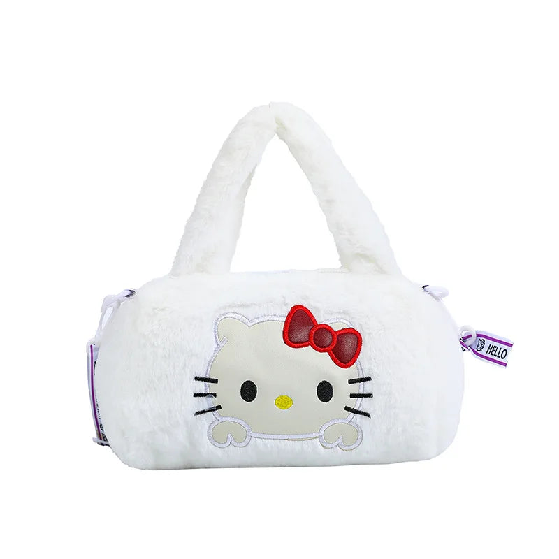 Sanrio Oumei Leti Strawberry Bear Kuromi Plush Bag Cute Shoulder Bag Cross Body Bag Birthday Gift Girl Wholesale Special Offer