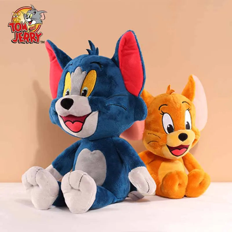 Tom And Jerry Plush Toy Cartoon Movie Cat Tuffy Nibbles Mouse Plushies Stuffed Animals Soap Action Figure Studio Doll Toys