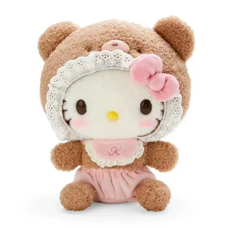 20CM Sanrio Kawali Kuromi Hello Kitty My Melody Cinnamoroll Pillow Plush Toys Plushie Keychain Stuffed Doll Pendant for Kid Gift