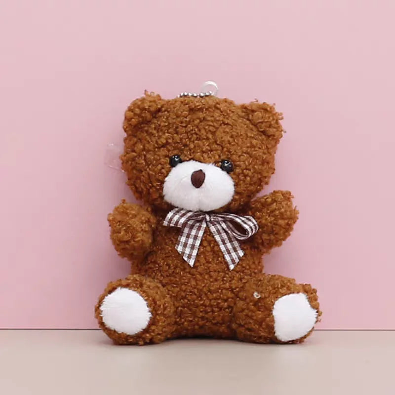 2024 New Hot Cute Bow Tie Bear Doll Pendant Backpack Plush Toy Bear Plush Pendant Keychain Doll Bag Pendant Toys Gifts