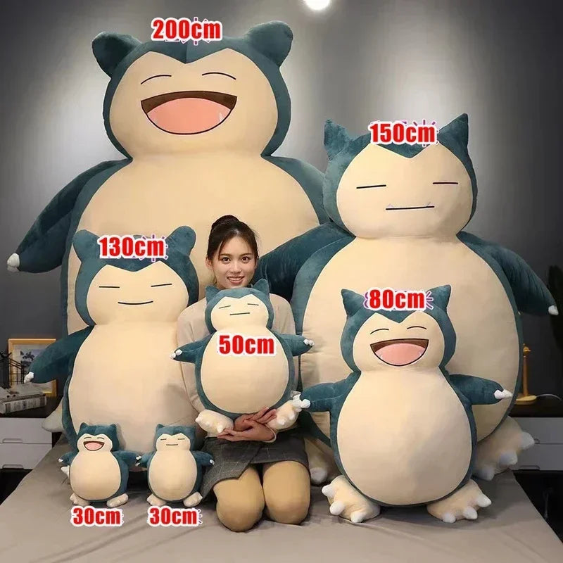 100/200cm Giant Snorlax Plush Pokemon Plush Toys Kawaii Soft Snorlax Leather Shell Plushie NO Filling Pillow Gifts for Boys