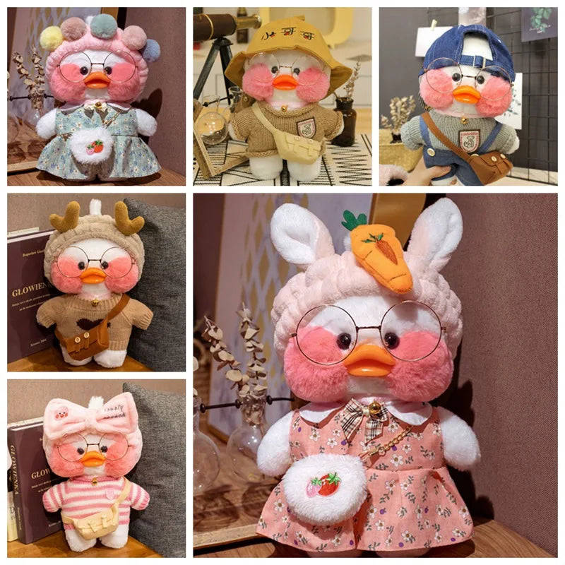 30cm Kawaii Cosplay White Duck Plush Toys Cute Stuffed Duck Lalafanfan Duck Hug Animals Toys Soft Plushies Children Toys