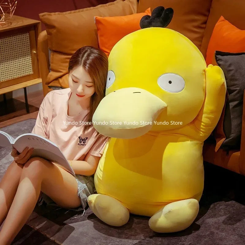 100cm Super Big Size Pokémon Anime Plush Standing Psyduck Stuffed Doll Big Size Pillow Children's Birthday Gift Stuffed Animals