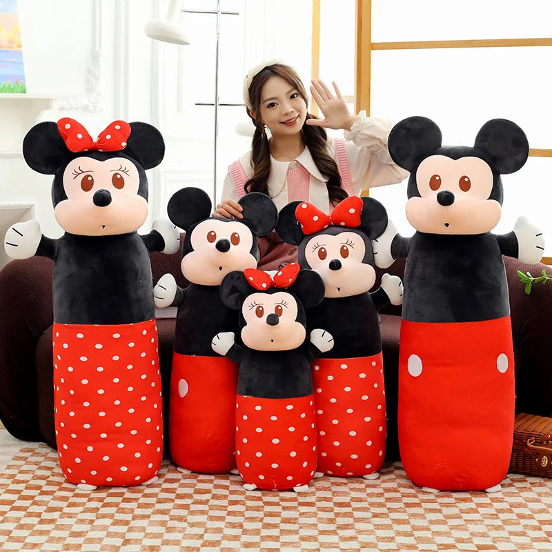 Mini Mickey Anime Peripheral Cartoon Cylinder Pillow Large Cloth Doll Children'S Gift Wholesale Plush Toy Birthday Gift Mouse